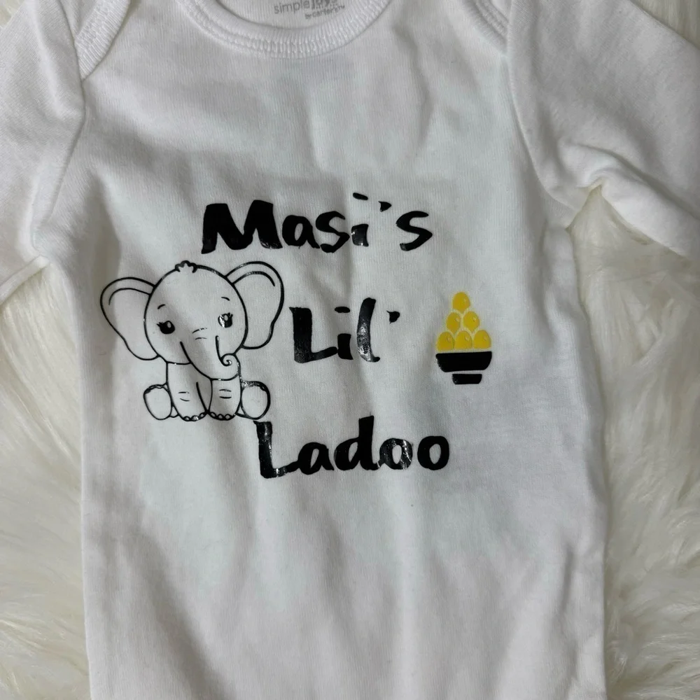 New Masi’s Lil Ladoo Onesie Size 0 - 3 months